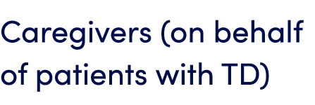 Caregivers (on behalf of patients with TD)