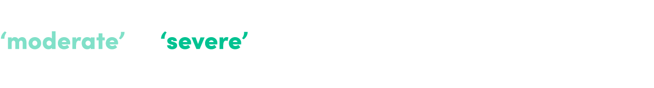 Majority of expert clinicians rated* this patient as having ‘moderate’ or ‘severe’ impact for the Psychological/Psych...