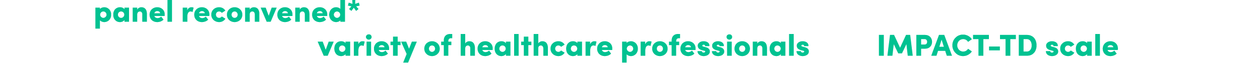 The panel reconvened* to develop an impact scale that can be used in routine clinical practice by a variety of health...
