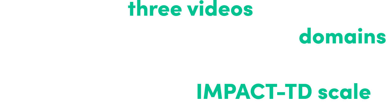 Watch the three videos to hear the impact TD has on each of the domains for this patient, then score each domain usin...