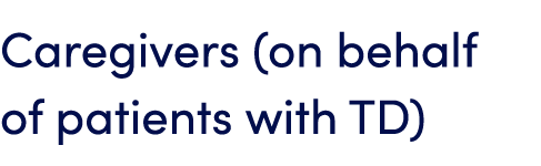 Caregivers (on behalf of patients with TD)