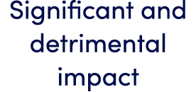 Significant and detrimental impact 