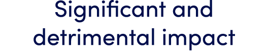 Significant and detrimental impact 