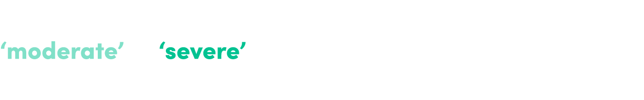 Majority of expert clinicians rated* this patient as having ‘moderate’ or ‘severe’ impact for the Psychological/Psych...